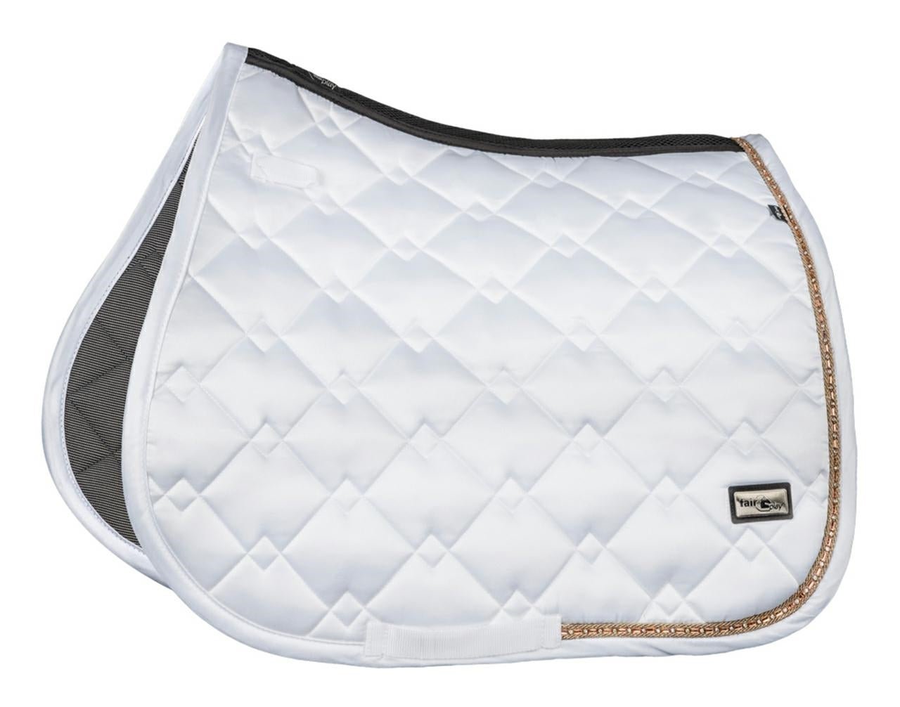 Fair Play White Rose Gold "Azuryt Ceramic" Jump & Dressage Saddle Pad - Fair Play - Equiluxe Tack