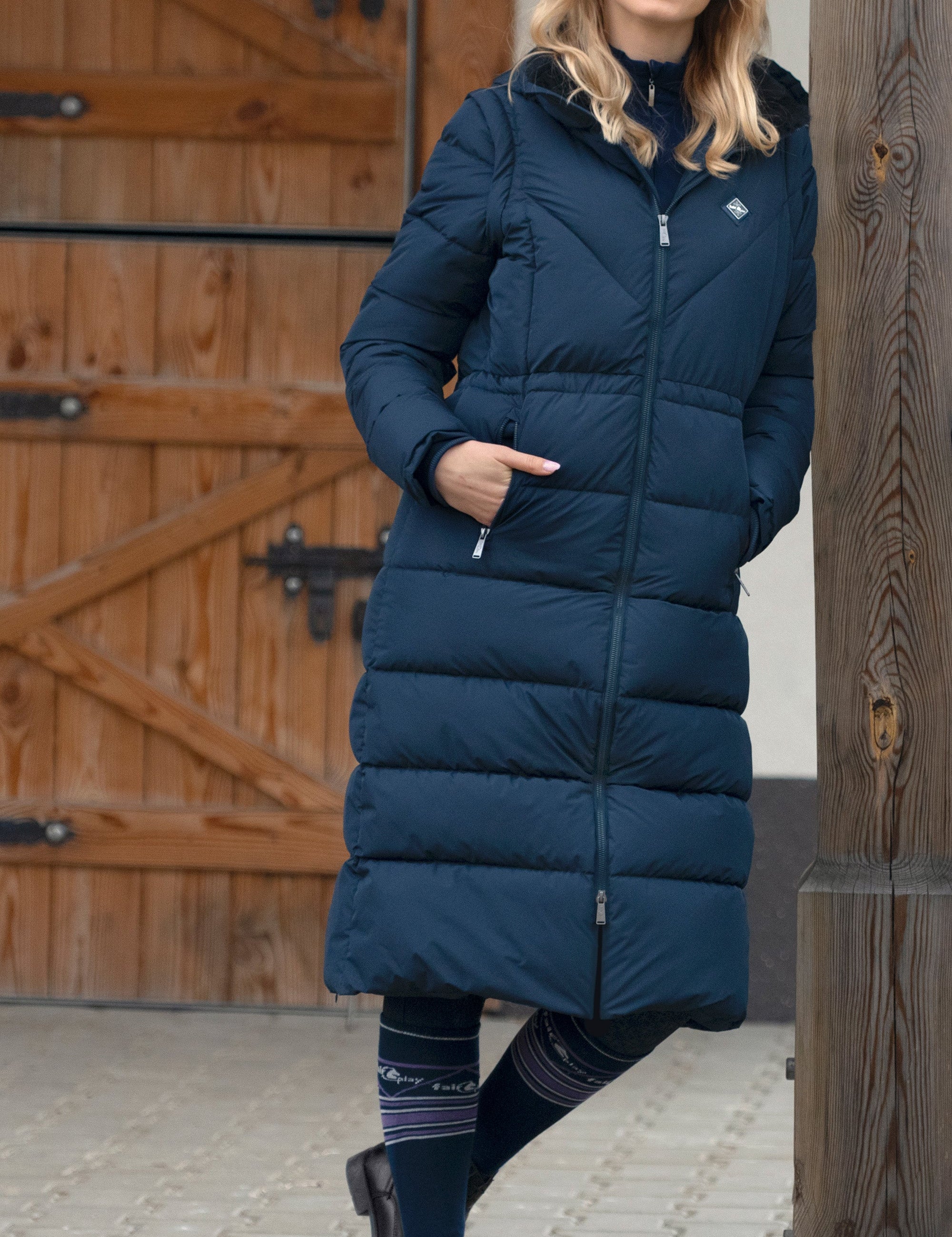 Fair Play Women's "Sia" Long Riding Puffer Trainer's Coat - Fair Play - Equiluxe Tack