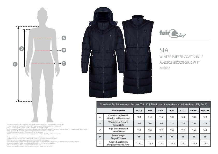 Fair Play Women's "Sia" Long Riding Puffer Trainer's Coat - Fair Play - Equiluxe Tack