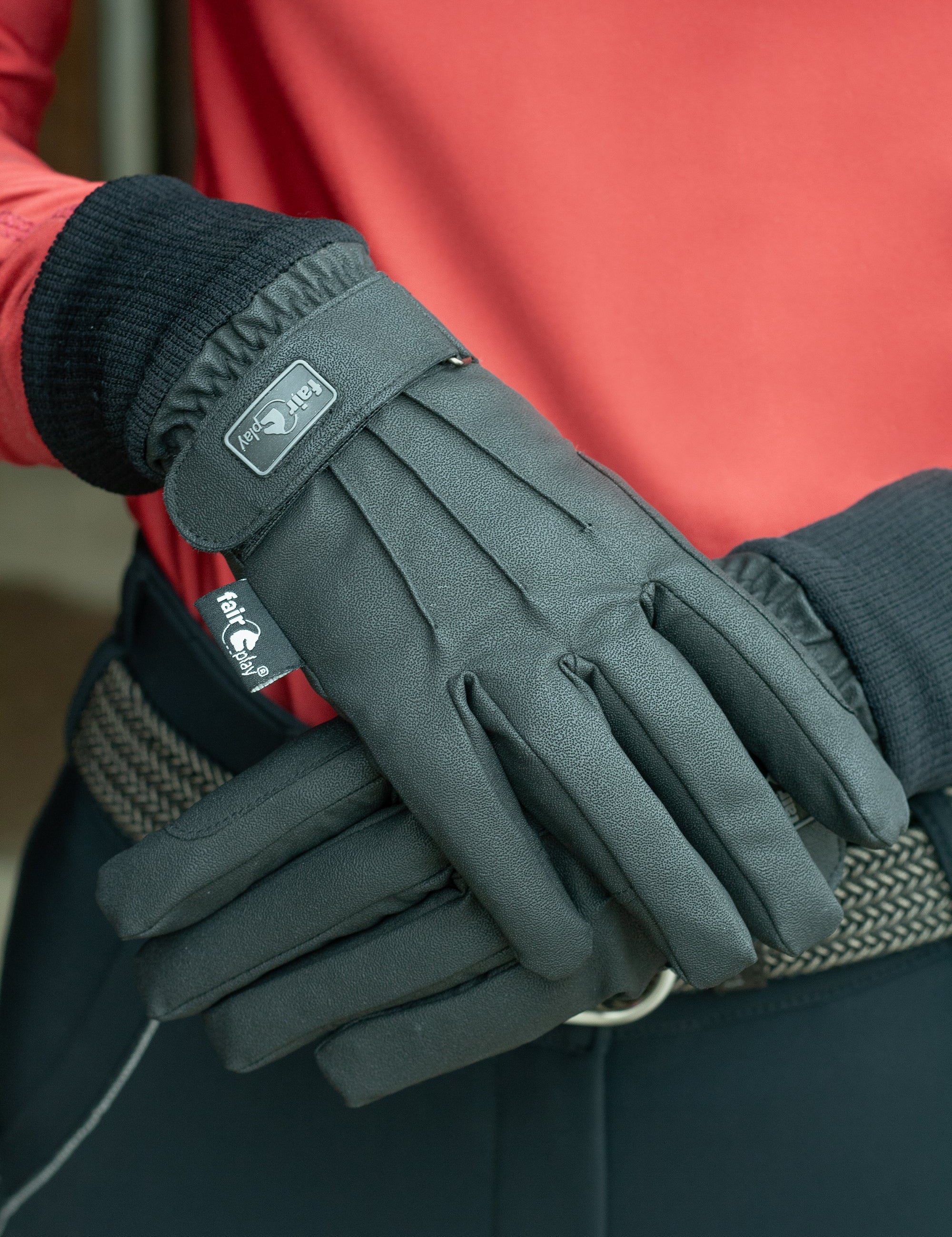 Fair Play 'ZEMA' Adult & Children's Black Riding Gloves - Fair Play - Equiluxe Tack