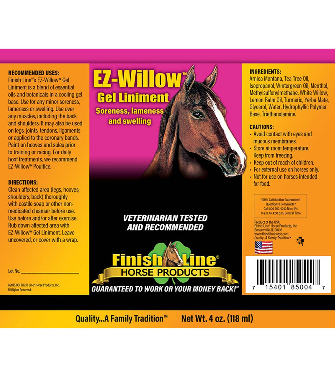 Finish Line® EZ - Willow™ Gel Liniment - Finish Line - Equiluxe Tack