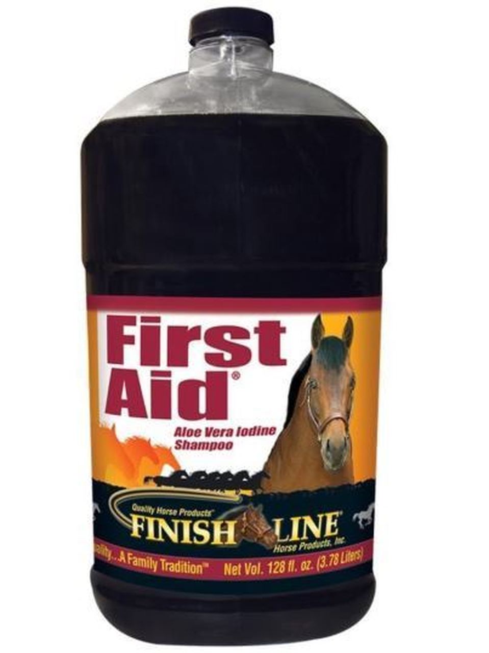 Finish Line First Aid Aloe Vera Iodine Shampoo 128 oz - Equiluxe Tack - Equiluxe Tack