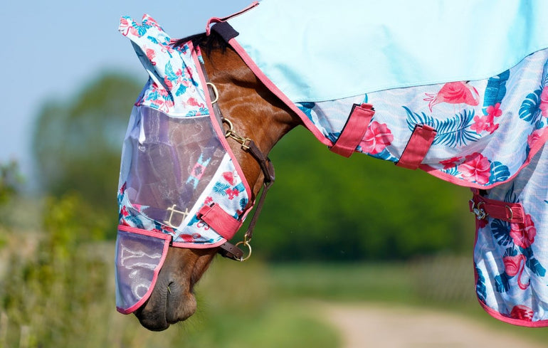 Flamingo Fly Mask - PRE-ORDER - Equiluxe Tack