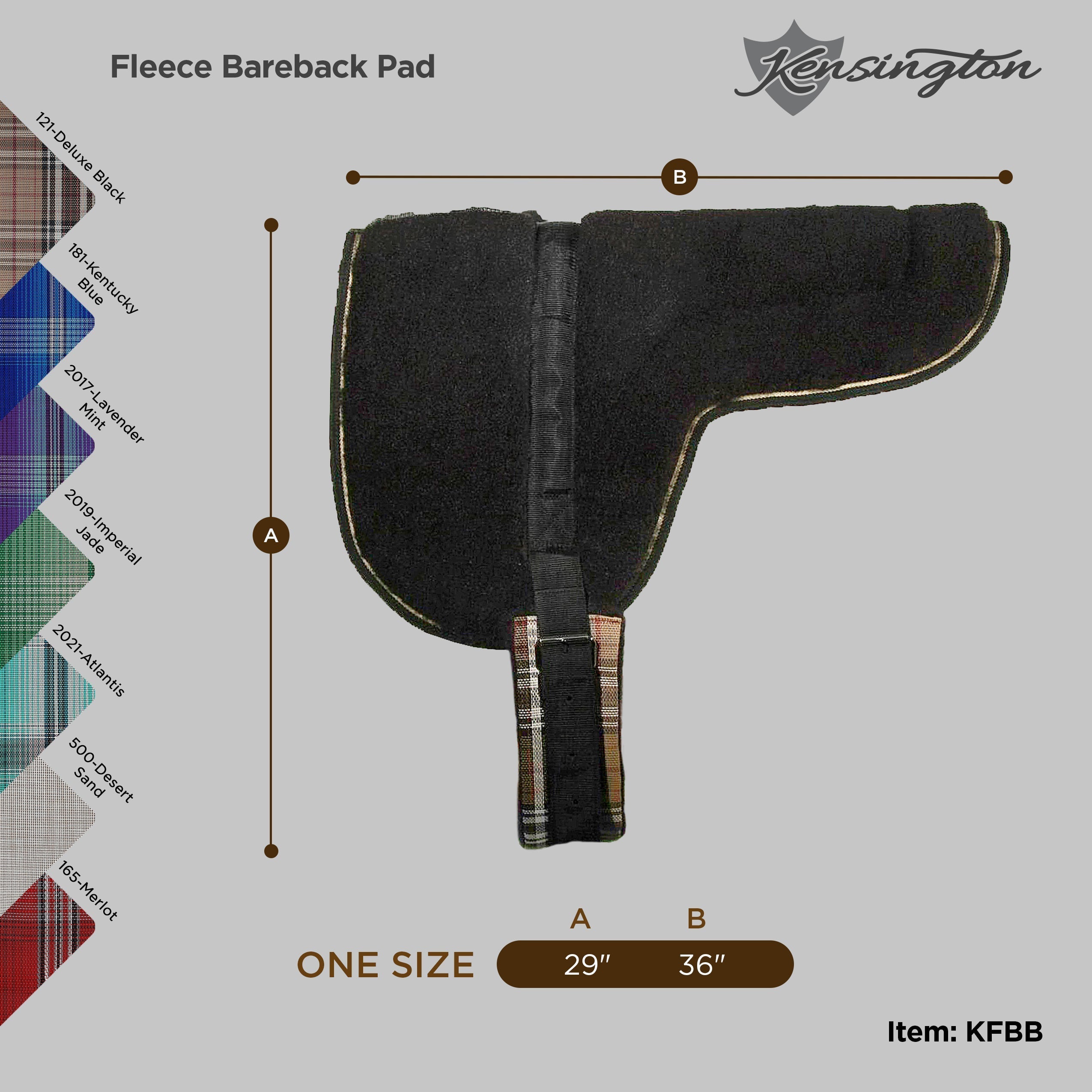 Fleece Bareback Pad - Kensington Protective Products - Equiluxe Tack