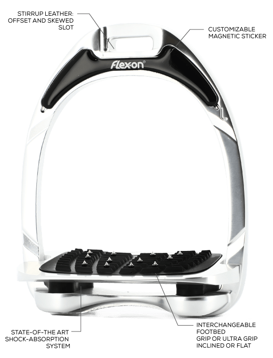 Flex - On Aluminum Stirrups w/ Inclined Ultra Grip - Flex - On - Equiluxe Tack