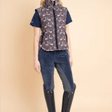 Rönner Florence Barn Vest | Victory Print | Chocolate