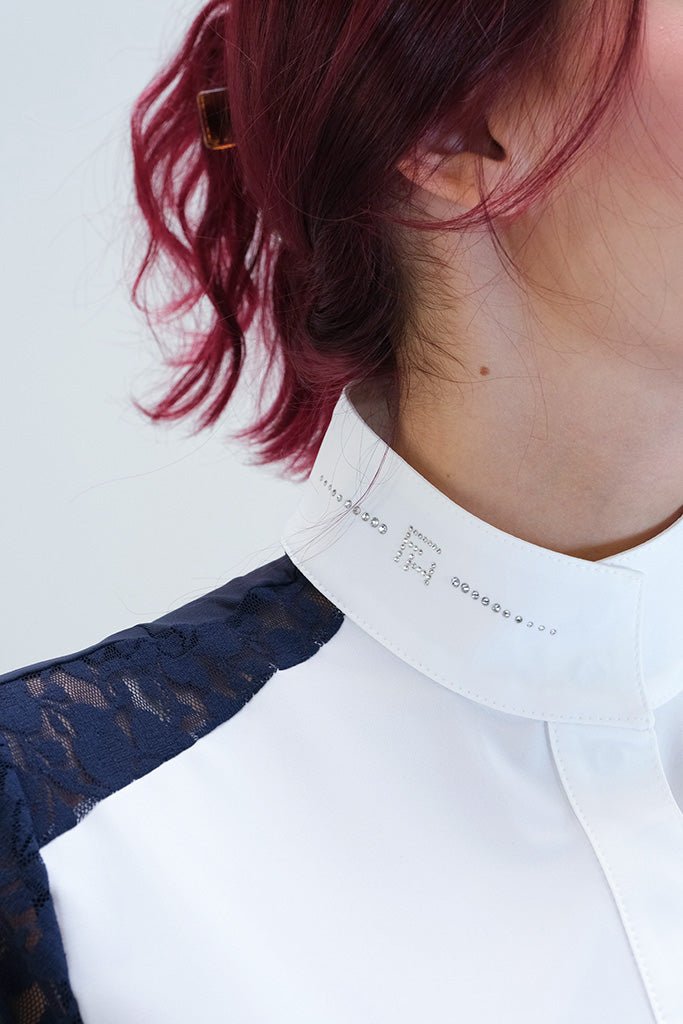 For Horses 'PARIGINA' Lace Short Sleeve Show Shirt - For Horses - Equiluxe Tack