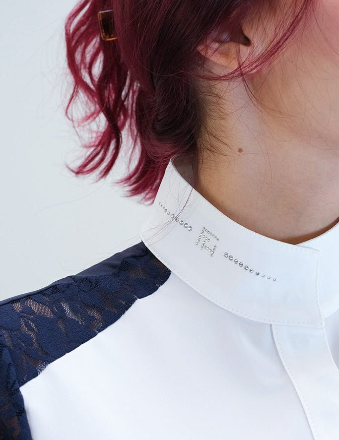 For Horses 'PARIGINA' Lace Short Sleeve Show Shirt - For Horses - Equiluxe Tack