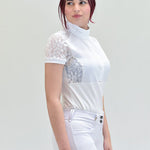 For Horses 'PARIGINA' Lace Short Sleeve Show Shirt - For Horses - Equiluxe Tack