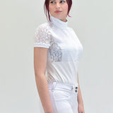 For Horses 'PARIGINA' Lace Short Sleeve Show Shirt - For Horses - Equiluxe Tack