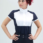 For Horses 'PARIGINA' Lace Short Sleeve Show Shirt - For Horses - Equiluxe Tack