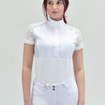 For Horses 'PARIGINA' Lace Short Sleeve Show Shirt - For Horses - Equiluxe Tack