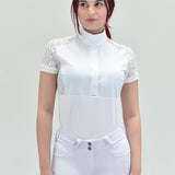For Horses 'PARIGINA' Lace Short Sleeve Show Shirt - For Horses - Equiluxe Tack