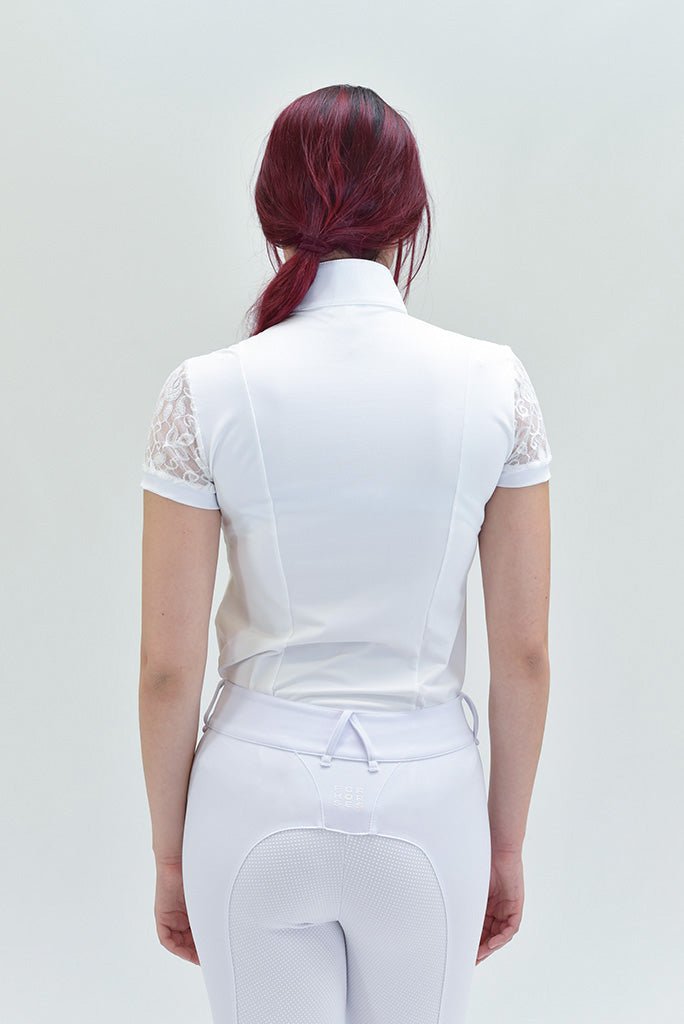 For Horses 'PARIGINA' Lace Short Sleeve Show Shirt - For Horses - Equiluxe Tack