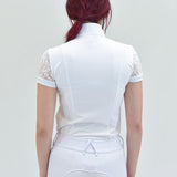 For Horses 'PARIGINA' Lace Short Sleeve Show Shirt - For Horses - Equiluxe Tack