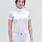 For Horses 'PARIGINA' Lace Short Sleeve Show Shirt - For Horses - Equiluxe Tack
