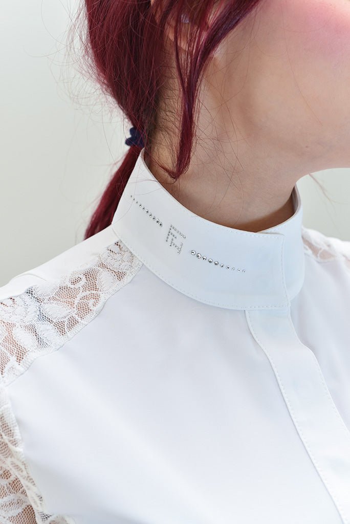 For Horses 'PARIGINA' Lace Short Sleeve Show Shirt - For Horses - Equiluxe Tack