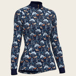  Forest on Navy Quarter Zip Sun Shirt - Espoir Equestrian - Equiluxe Tack