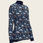  Forest on Navy Quarter Zip Sun Shirt - Espoir Equestrian - Equiluxe Tack