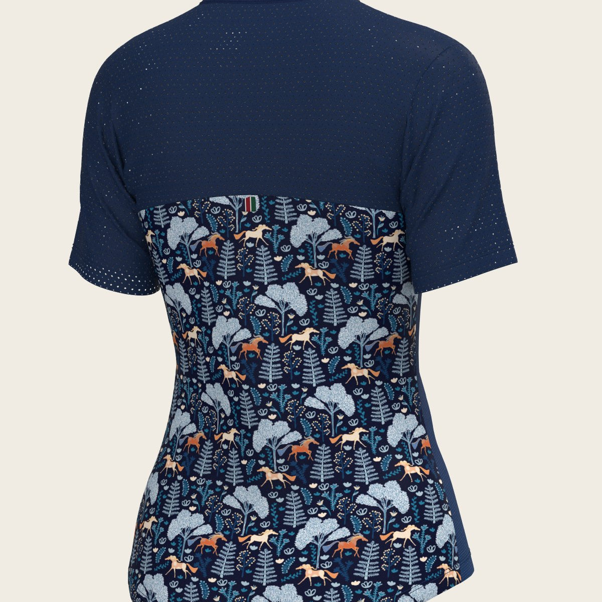  Forest on Navy Short Sleeve Sport Sun Shirt - Espoir Equestrian - Equiluxe Tack