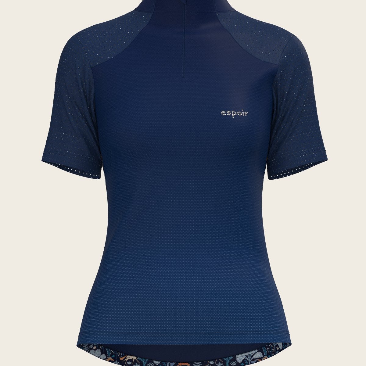  Forest on Navy Short Sleeve Sport Sun Shirt - Espoir Equestrian - Equiluxe Tack