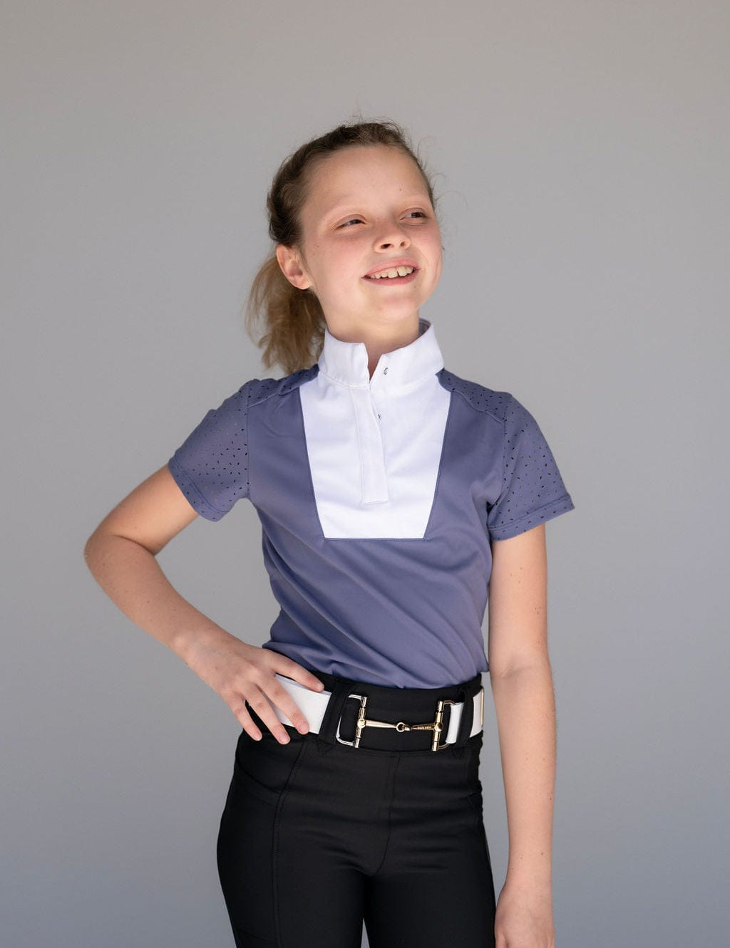 Free Ride Equestrian Children's Kids Amelia Short Sleeve Shirt - Shop F.R.E. - Equiluxe Tack