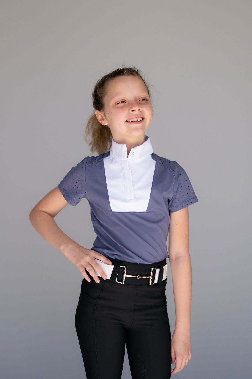 Free Ride Equestrian Children's Kids Amelia Short Sleeve Shirt - Shop F.R.E. - Equiluxe Tack