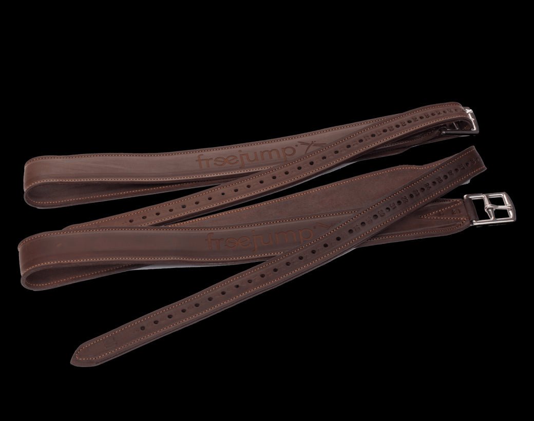 FreeJump Classic Wide Stability Stirrup Leathers - FreeJump - Equiluxe Tack