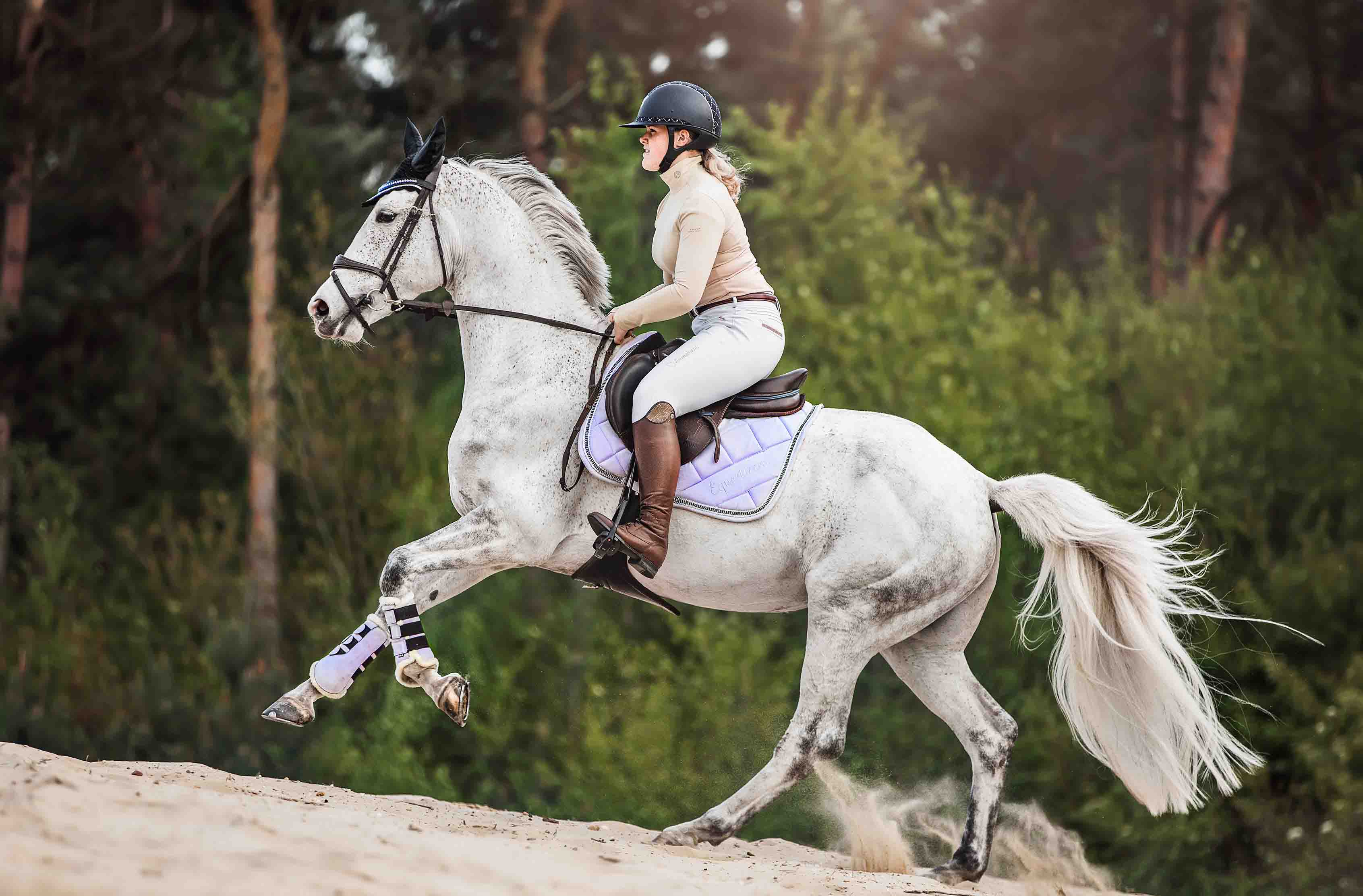 Frosted Lilac Saddle Pad Set - Equestroom - Equiluxe Tack