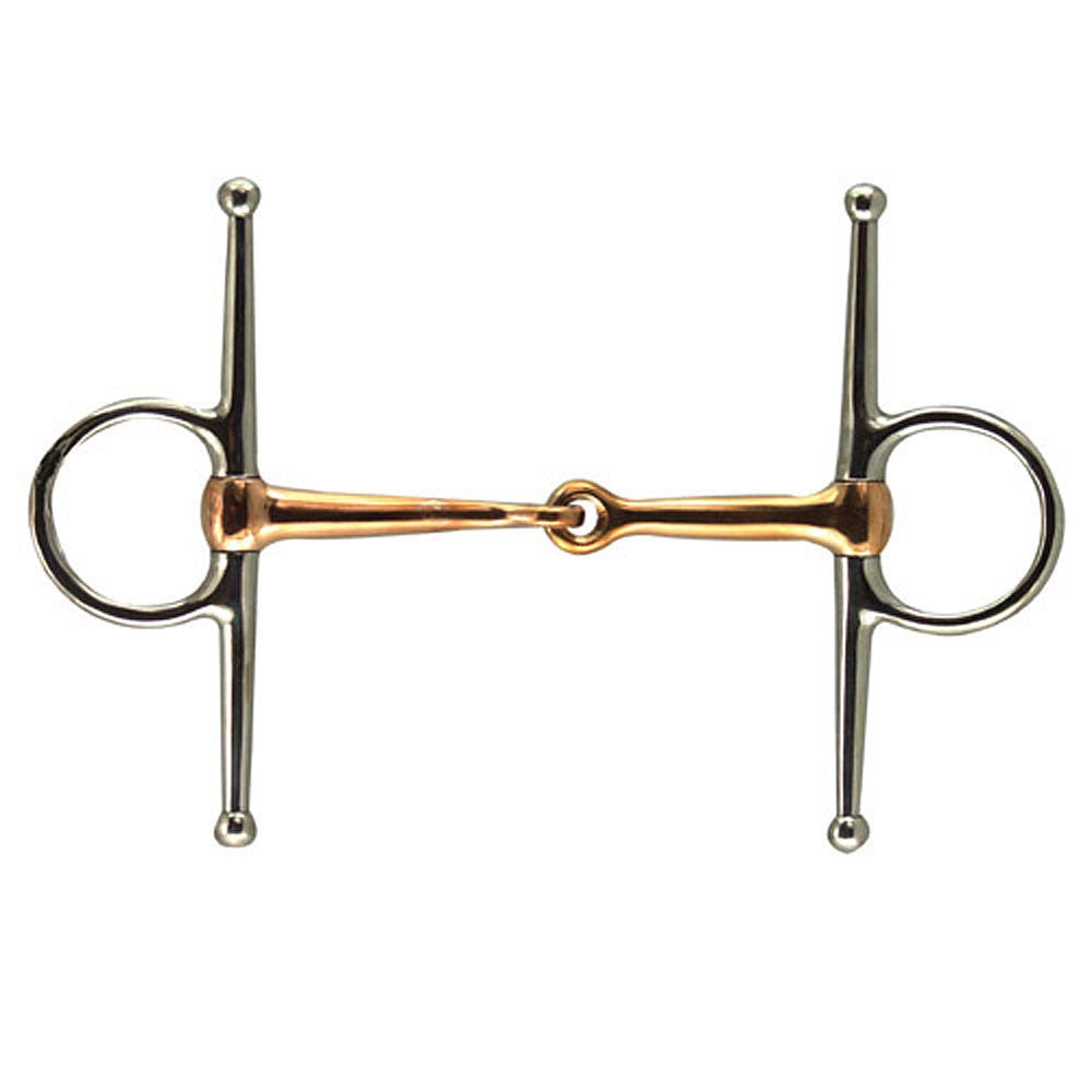 Full Cheek Stainless Steel Copper Mouth Snaffle Bit with 6 - 1/2" Cheeks - Equiluxe Tack - Equiluxe Tack