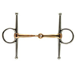 Full Cheek Stainless Steel Copper Mouth Snaffle Bit with 6 - 1/2" Cheeks - Equiluxe Tack - Equiluxe Tack