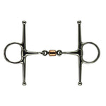 Full Cheek Stainless Steel with Copper Roller Link Bit 5" - Equiluxe Tack - Equiluxe Tack