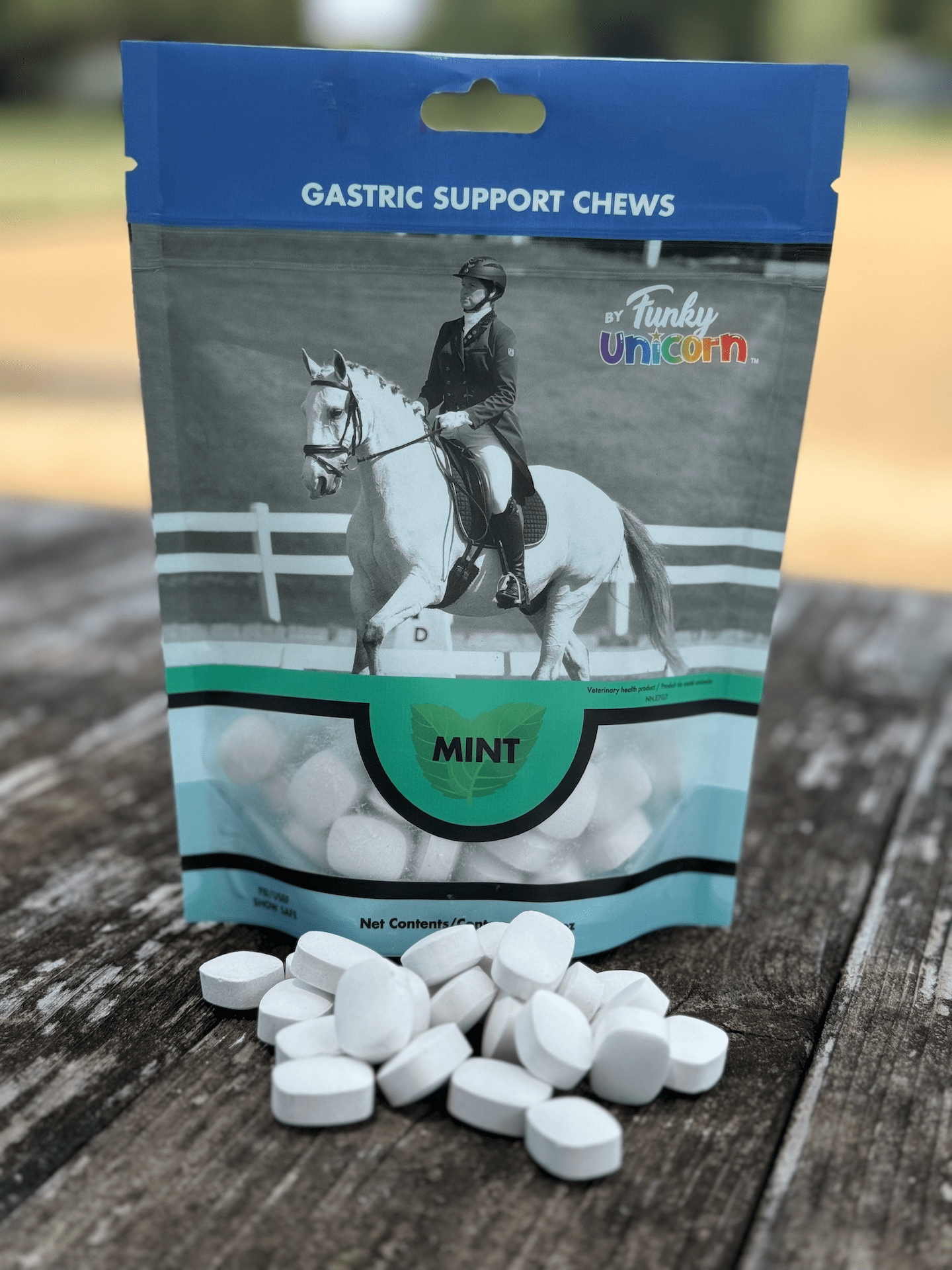 Funky Unicorn Gastric Support Antacid Chews - 7oz Mint - Equiluxe Tack - Equiluxe Tack
