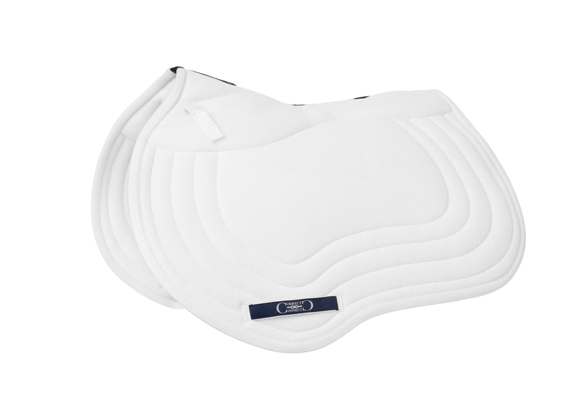 General Purpose Mesh Saddle Pad with Quick Dry Cotton Lining in Navy, White, or Black - CorrectConnect - Equiluxe Tack