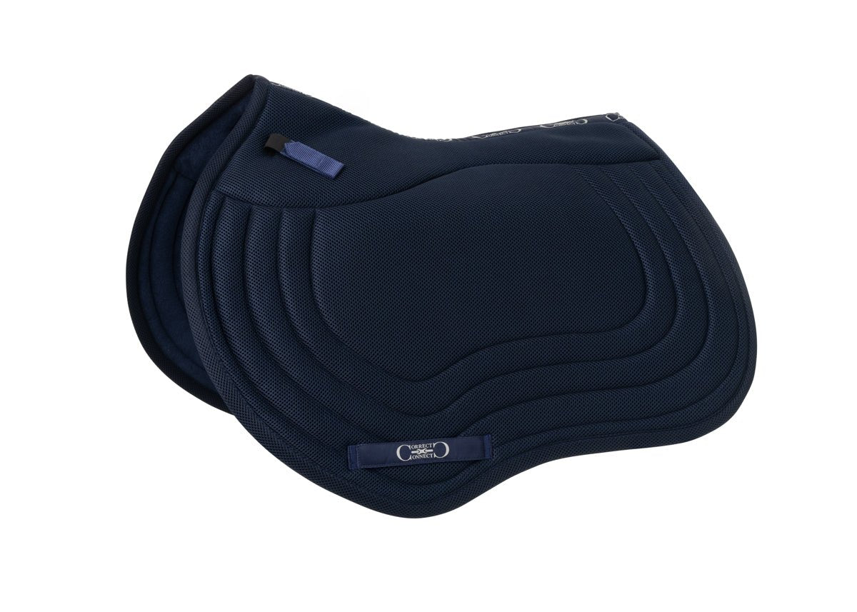 General Purpose Mesh Saddle Pad with Quick Dry Cotton Lining in Navy, White, or Black - CorrectConnect - Equiluxe Tack