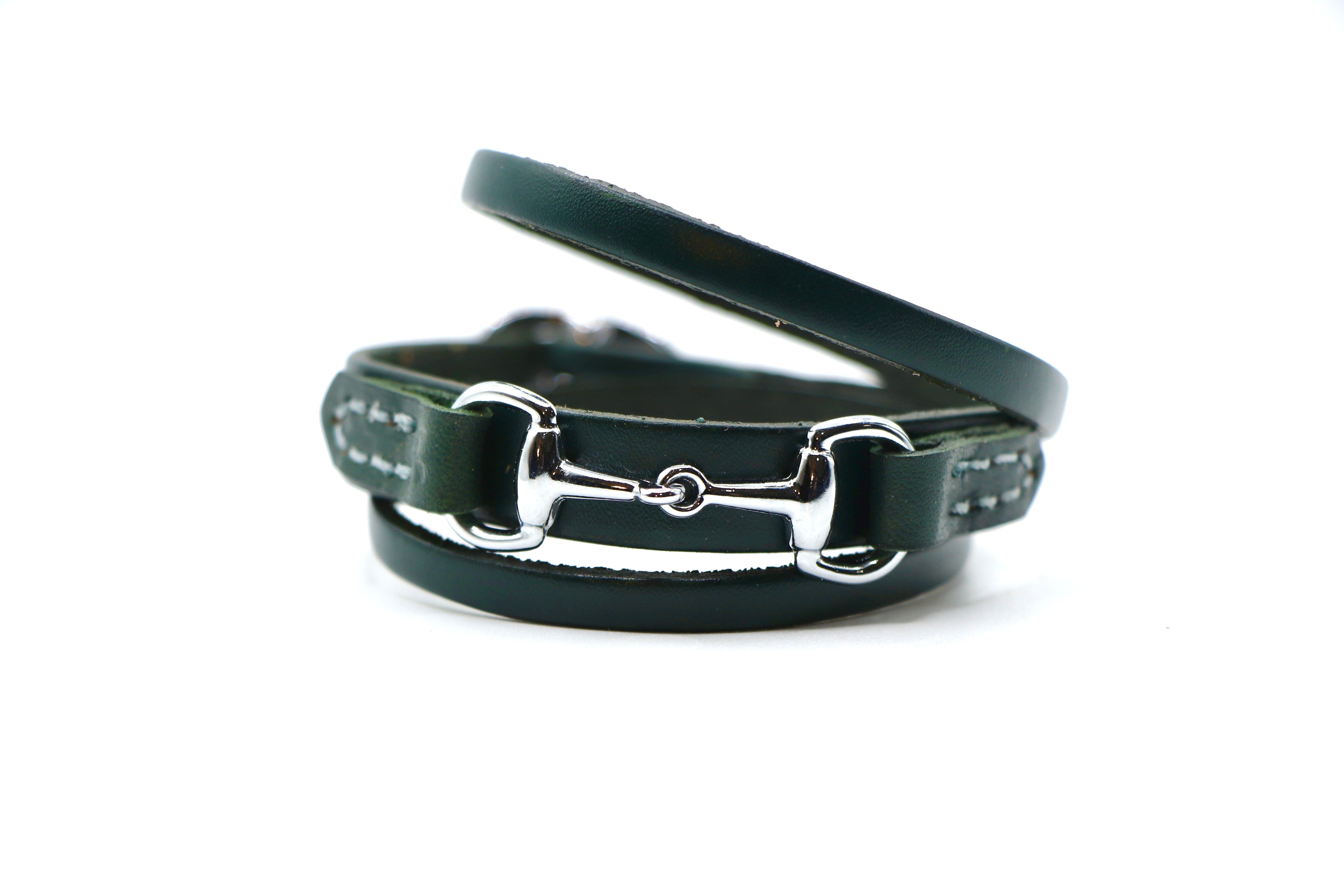 GHC Double Wrap Bit Bracelet - Remarkable Leather Goods - Equiluxe Tack