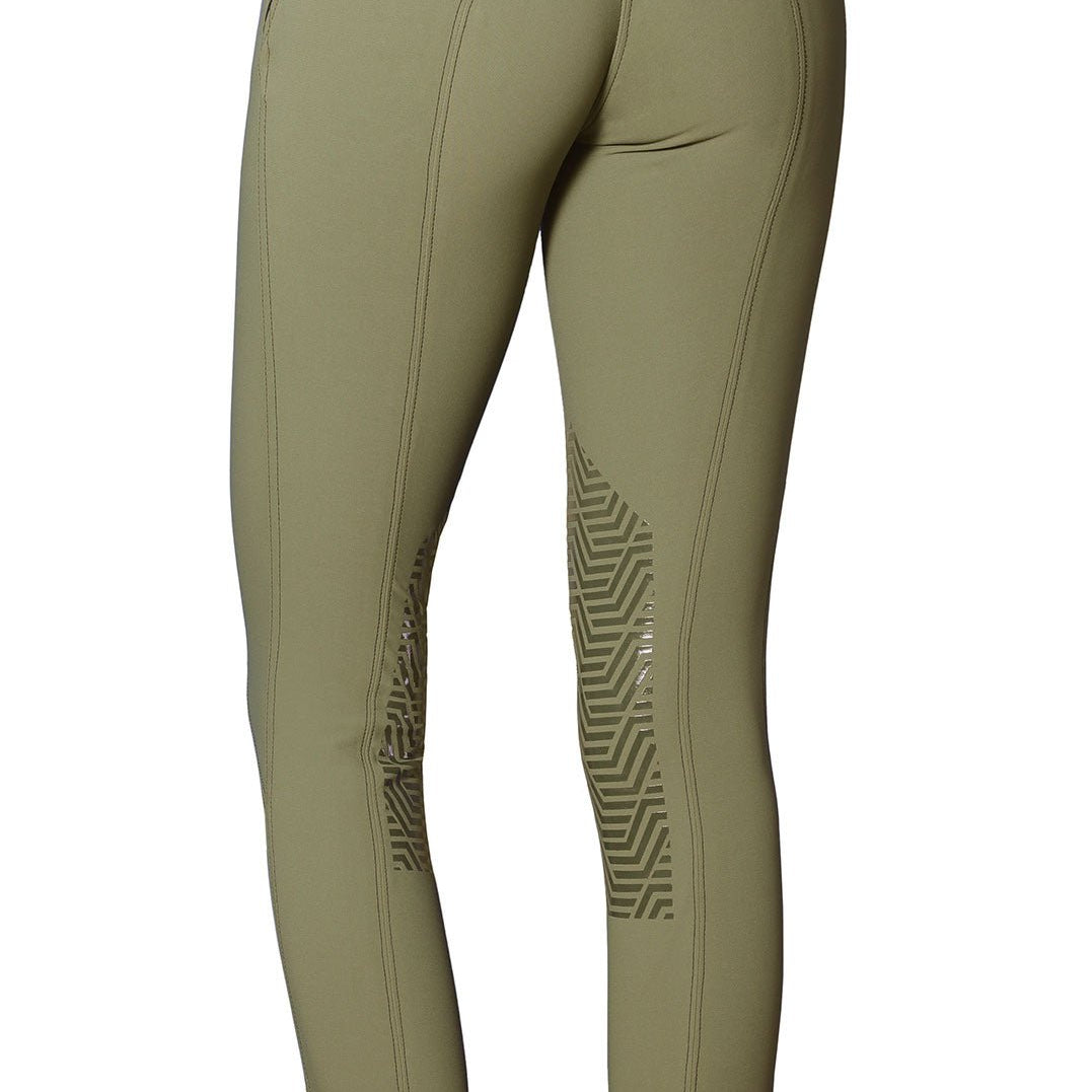 GhoDho Aubrie Pro Meryl® Knee Patch Breeches - Olive - GhoDho - Equiluxe Tack