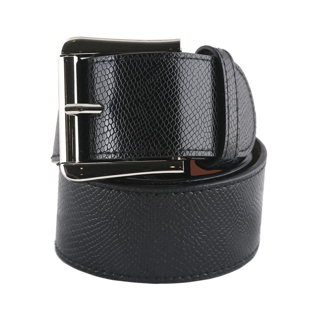 GhoDho Vegan Belt - Jet Black Snakeskin - GhoDho - Equiluxe Tack