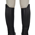 Grand Prix Elite Leather Kids Half Chaps, Black - Equiluxe Tack