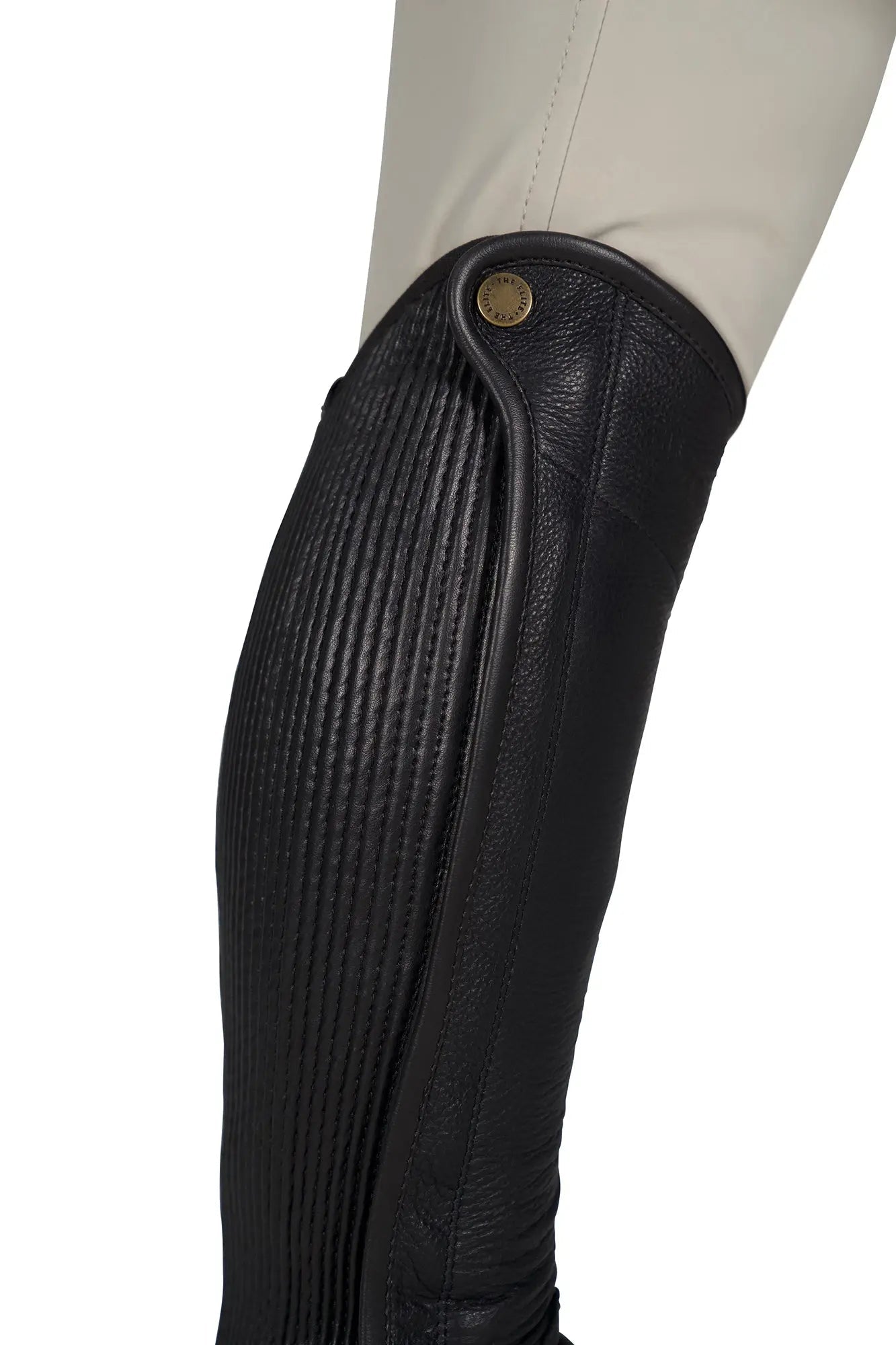 Grand Prix Elite Leather Kids Half Chaps, Black - Equiluxe Tack