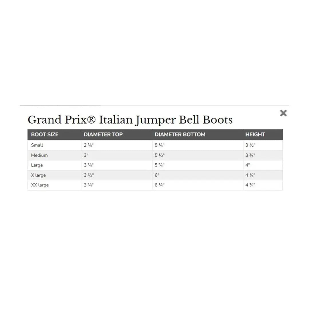 Grand Prix Italian Pull On Rubber Bell Boots - Equiluxe Tack