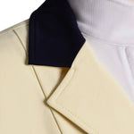 Grand Prix Ladies EQJ 3 Button Show Coat, Butter with Navy Collar - Equiluxe Tack