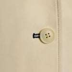 Grand Prix Ladies EQJ 3 Button Show Coat, Butter with Navy Collar - Equiluxe Tack