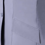 Grand Prix Ladies EQJ 3 Button Show Coat, Cadet Blue with Navy Piping - Equiluxe Tack