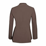 Grand Prix Ladies EQJ 3 Button Show Coat, Chocolate with Tan Piping - Equiluxe Tack