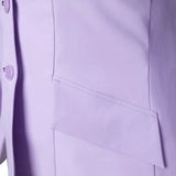 Grand Prix Ladies EQJ 3 Button Show Coat, Lilac with Chocolate Collar - Equiluxe Tack