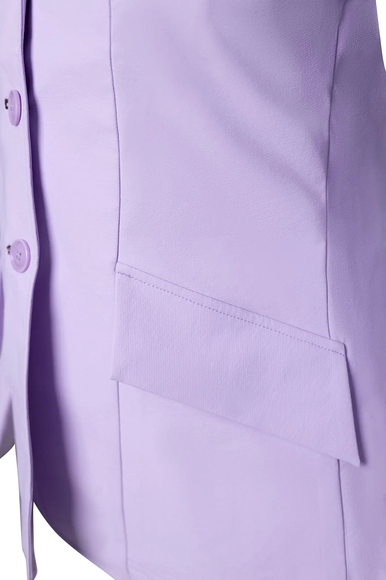 Grand Prix Ladies EQJ 3 Button Show Coat, Lilac with Chocolate Collar - Equiluxe Tack