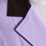Grand Prix Ladies EQJ 3 Button Show Coat, Lilac with Chocolate Collar - Equiluxe Tack