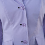 Grand Prix Ladies EQJ 3 Button Show Coat, Lilac with Chocolate Collar - Equiluxe Tack