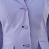 Grand Prix Ladies EQJ 3 Button Show Coat, Lilac with Chocolate Collar - Equiluxe Tack